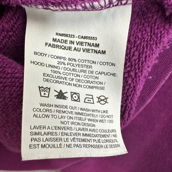 Nike Purple Center Logo Cropped Pullover Hoodie Women's Small *FLAWED Loungewear - Picture 7 of 7